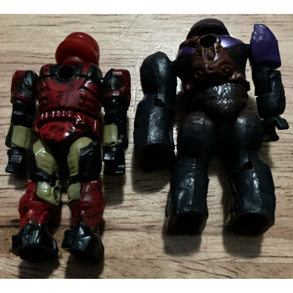 Halo Mega Blocks Minimates Lot Of 3,  Red UNSC ODST, Purple Brute & UNSC Marine - Picture 6 of 12